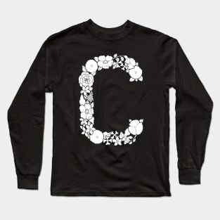 Floral Letter C Long Sleeve T-Shirt